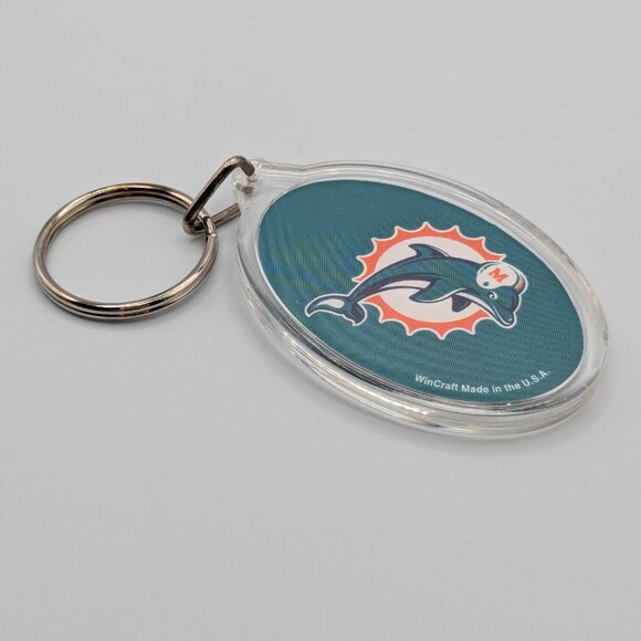 NFL Miami Dolphins Acrylic Keychain by Wincraft, Retired Logo - Picture 2 of 4